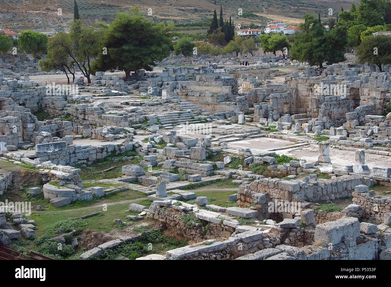Antica Corinto, Grecia Foto Stock