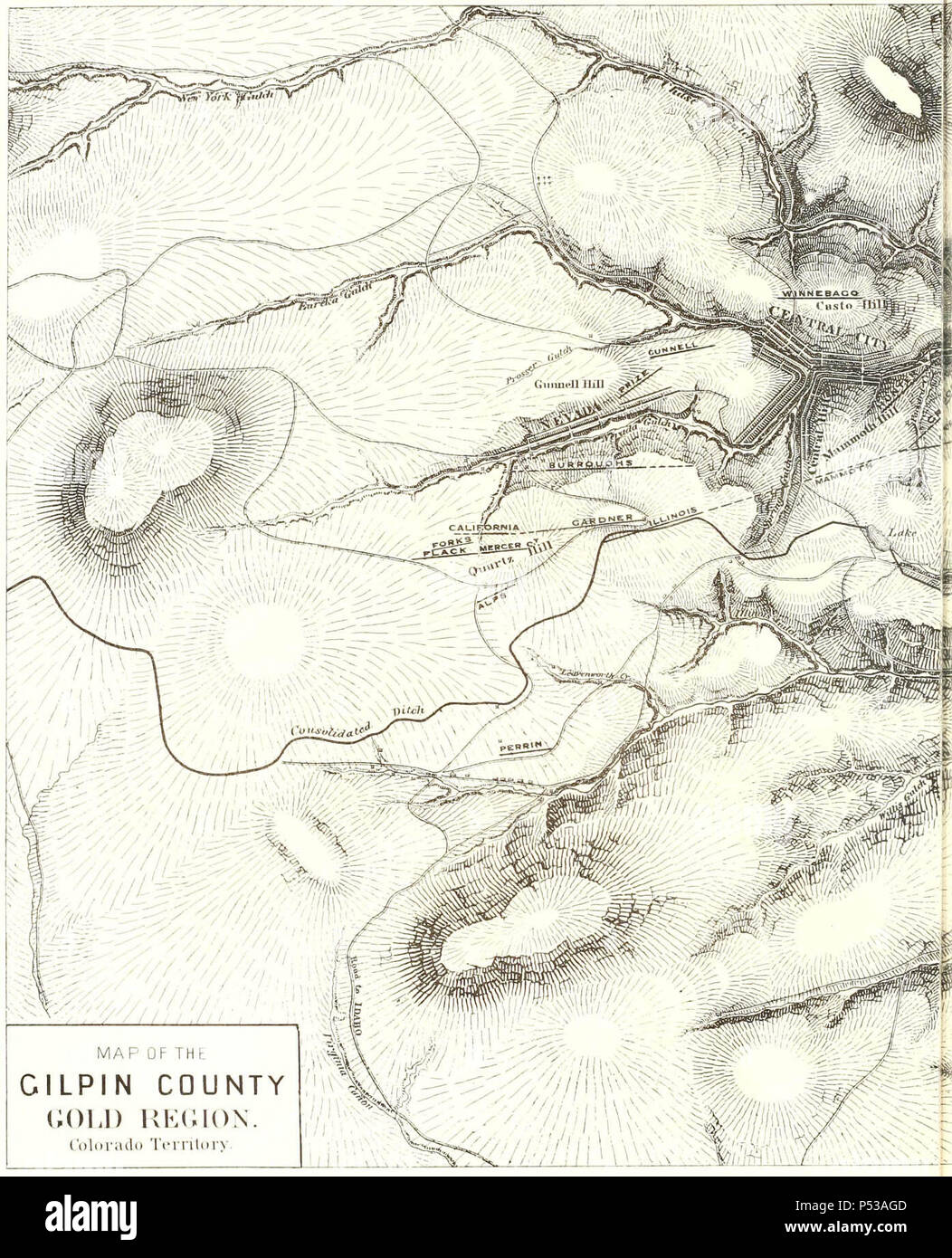 " Relazione di esplorazione geologica del quarantesimo parallelo" (1870) Foto Stock