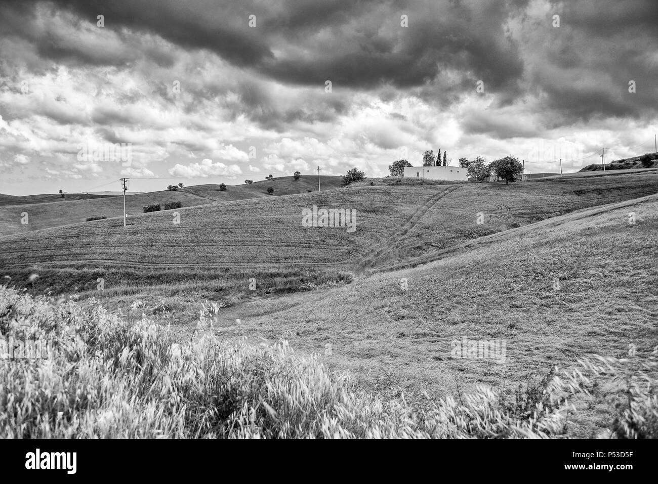 Paesaggi di campagna in Val d'Agri, Basilicata. Italia Foto Stock