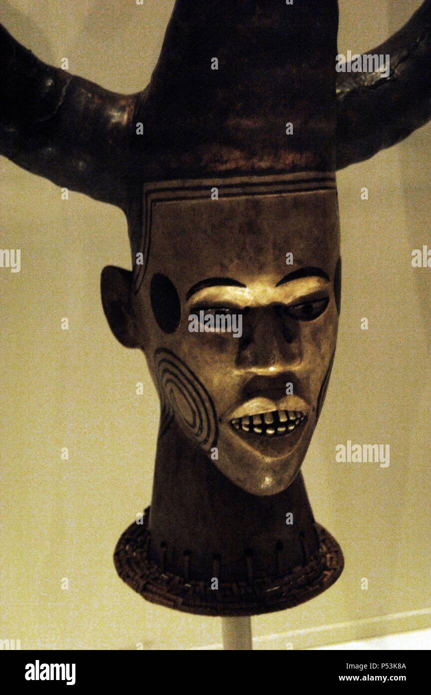 L'Africa. La Nigeria. Maschera di Ekoi. Xix secolo. British Museum. Londra. In Inghilterra. Regno Unito. Foto Stock