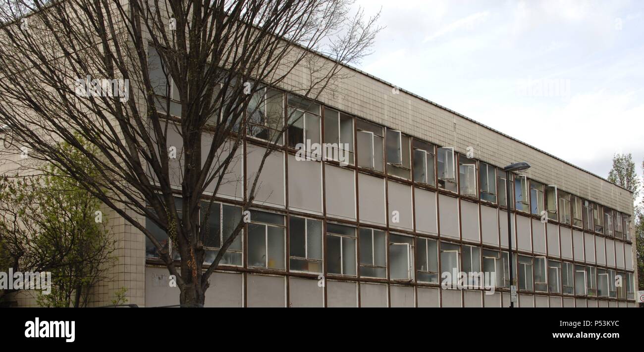 Finsbury centro salute. Costruito nel 1935-1938. Progettato da architetto russo Berthold Lubetkin (1901-1990) e gruppo Tecton. Londra. Regno Unito. Foto Stock