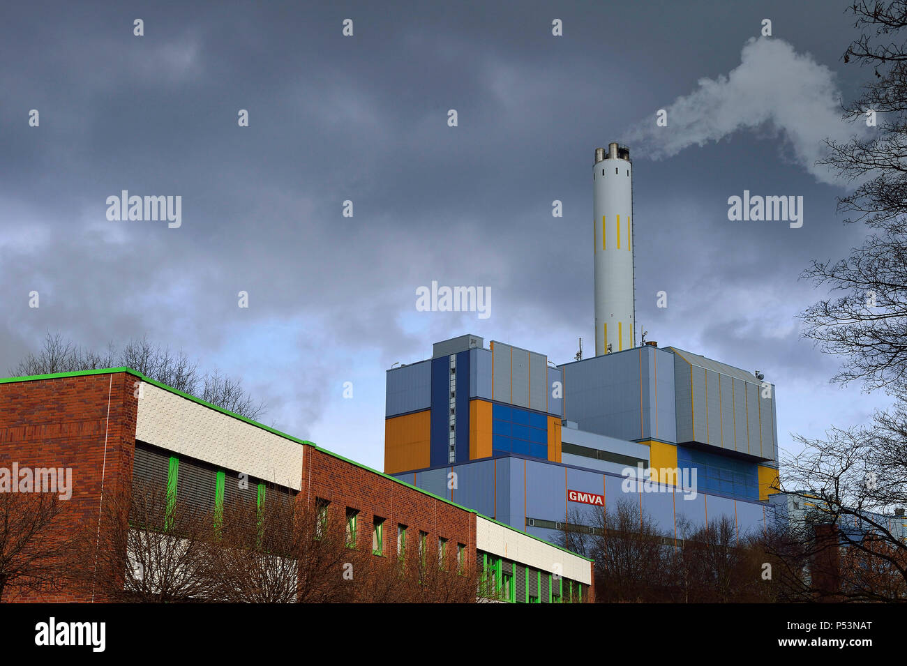 In Germania, in Renania settentrionale-Vestfalia impianto di incenerimento dei rifiuti Oberhausen Foto Stock