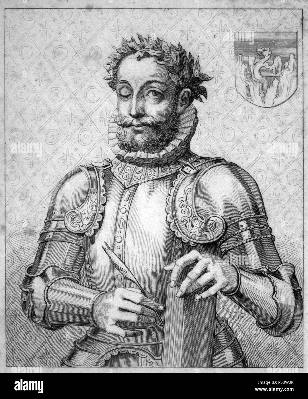 Luis Vaz de Camoes, escritor y poeta portugués. Foto Stock