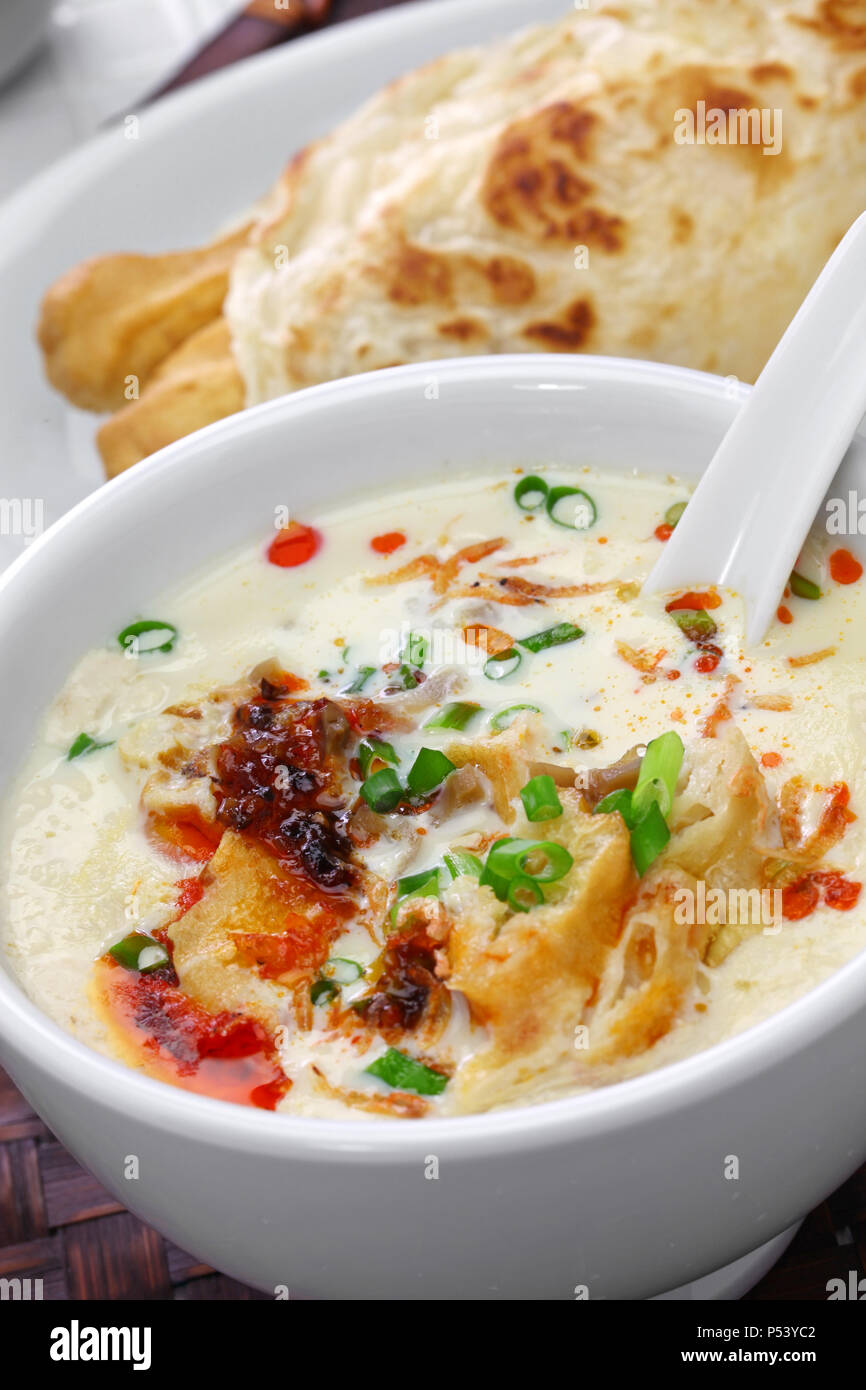 Latte di soia zuppa, taiwanese prima colazione Foto Stock