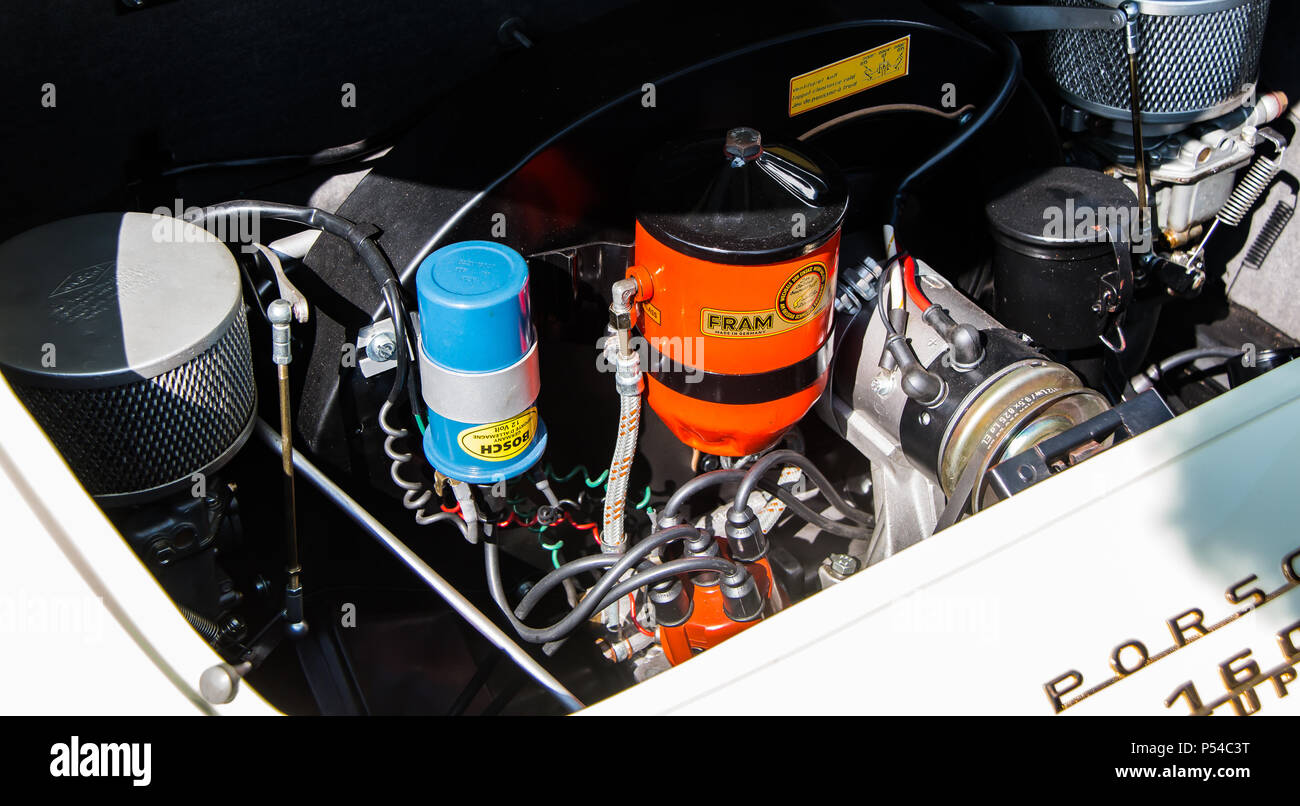 Classic Porsche 356 motore Foto Stock