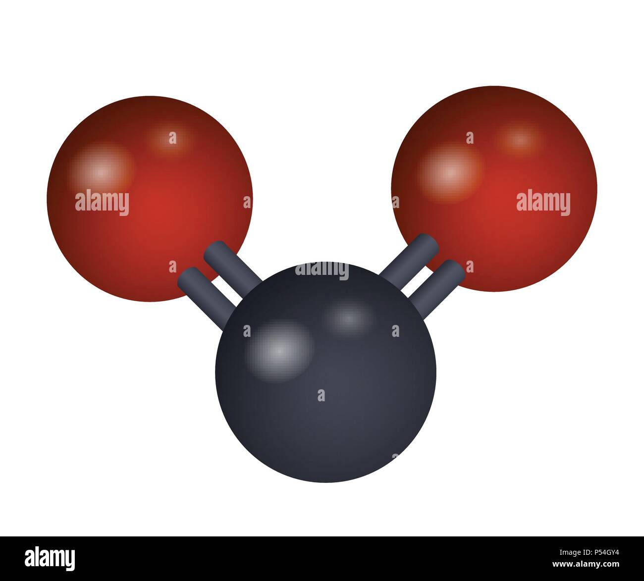 Una molecola di biossido di carbonio Illustrazione Vettoriale