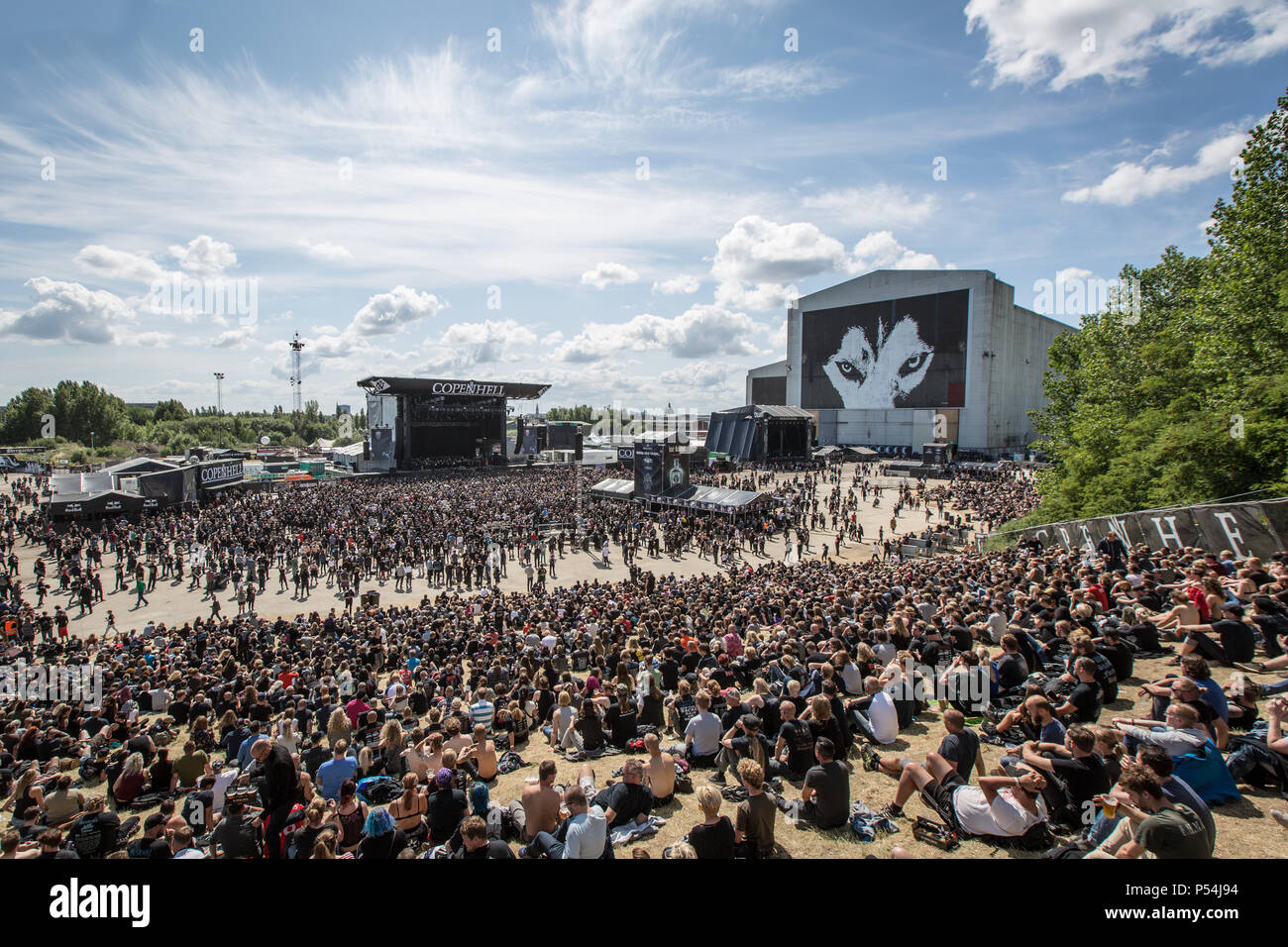 Danimarca Copenhagen - Giugno 23, 2018. Affacciato sulla zona del festival di Danish hard rock e heavy metal festival Copenhell 2018 a Copenaghen. (Photo credit: Gonzales foto - Thomas RASMUSSEN). Foto Stock