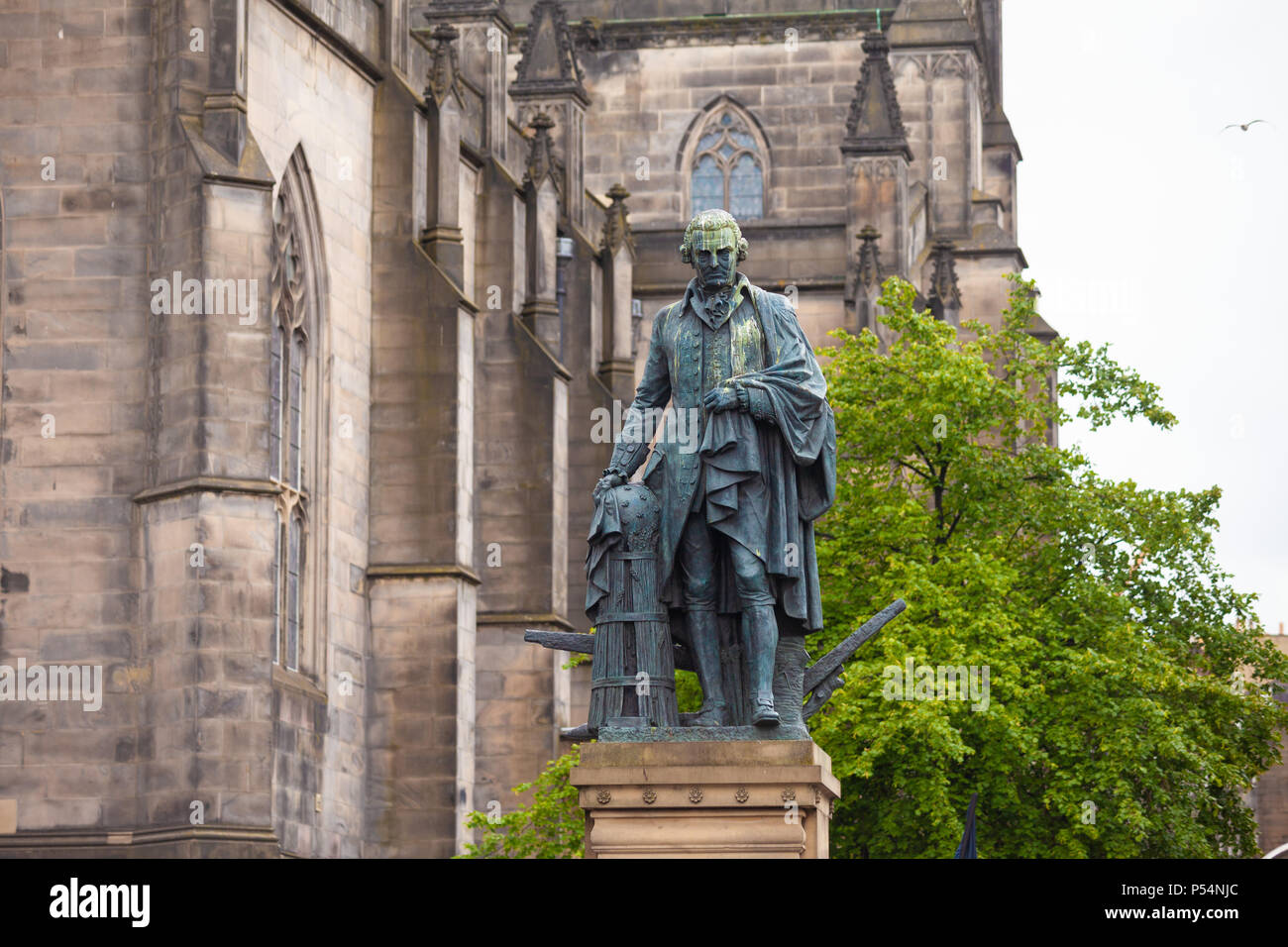 Adam Smith statua sul Royal Mile di Edimburgo in Scozia Foto Stock
