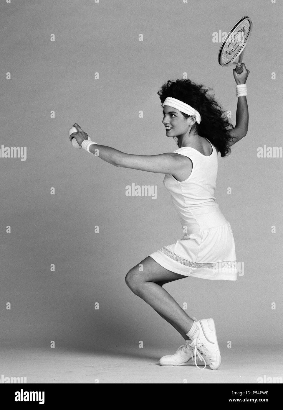 Modello Sport indossa la moda. 11 giugno 1987. Foto Stock