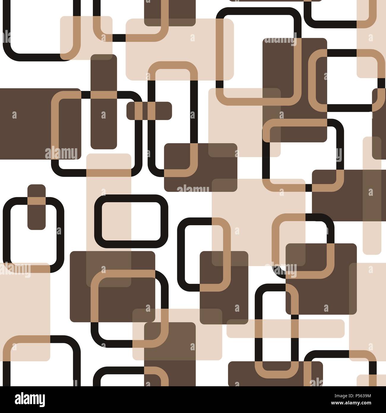 Vettore piazze astratta vitage seamless pattern beige Illustrazione Vettoriale