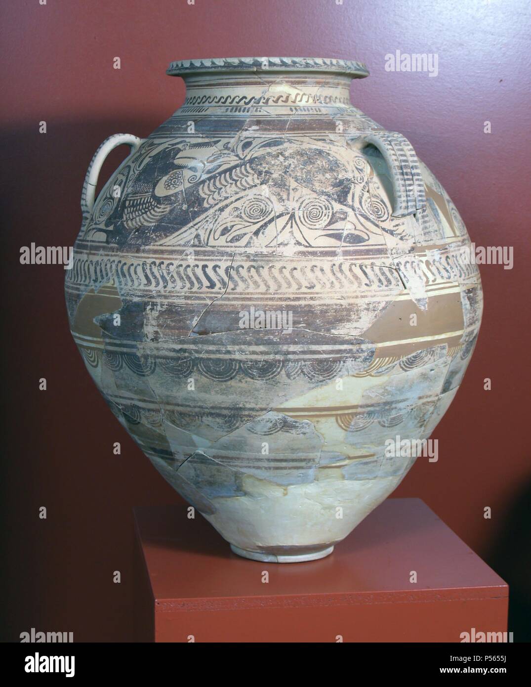 ARTE IBERICO. CERAMICA IBERICA de estilo Elche. Fechada entre los siglos II a. C. al I a. C. Comunidad Valenciana. España. Foto Stock