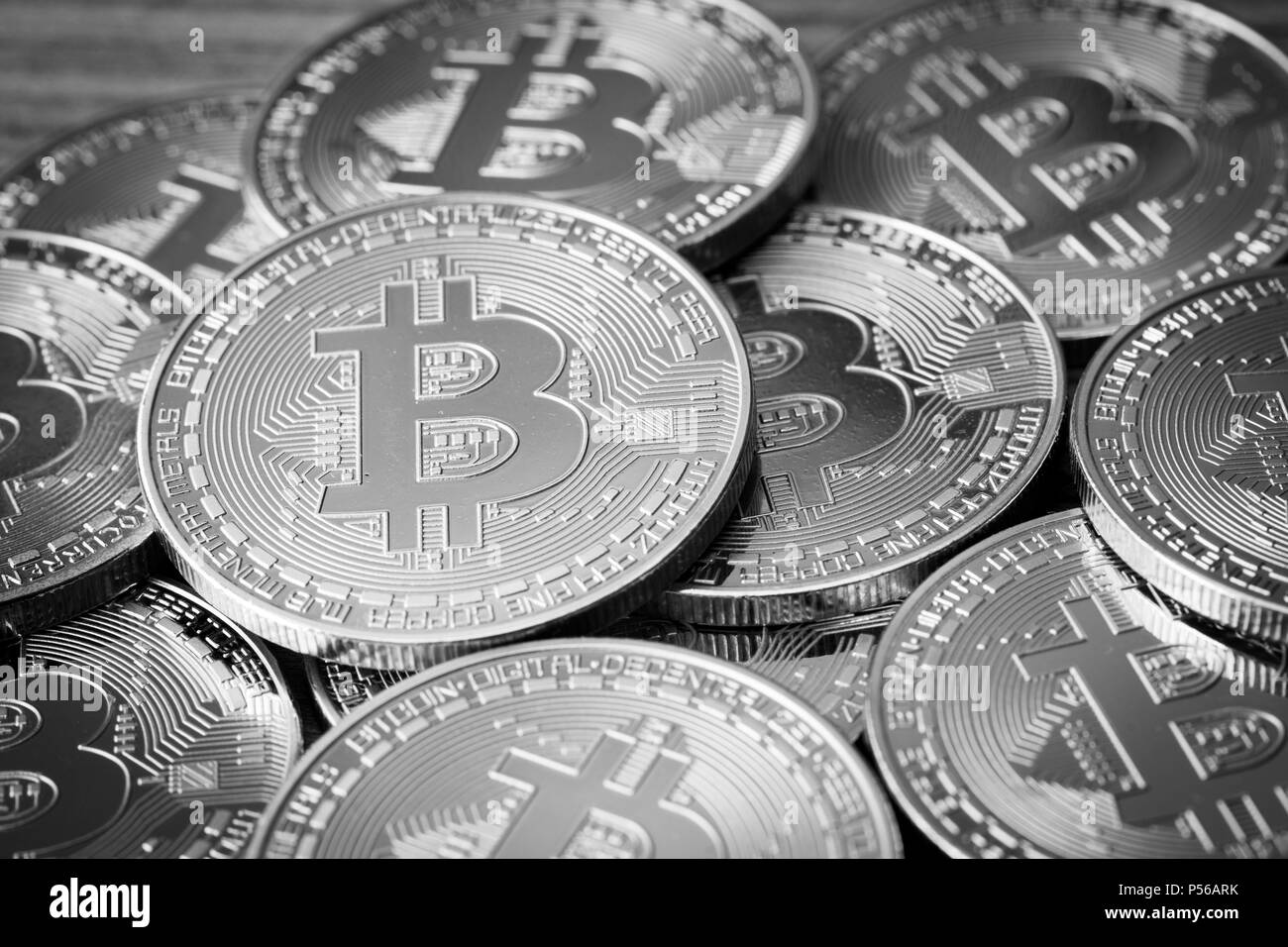 Bitcoins isolato Crypto valuta Foto Stock