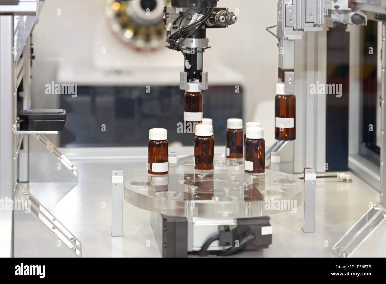 Produzione di sostanze stupefacenti del processo di produzione in fabbrica farmaceutica Foto Stock