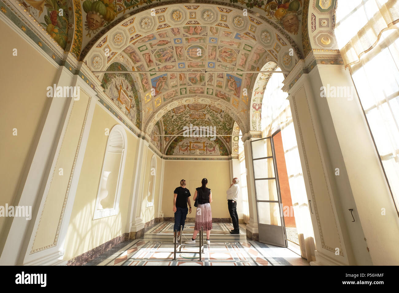 Il Castello di Belcaro,(loggia),Siena,Italia Foto Stock