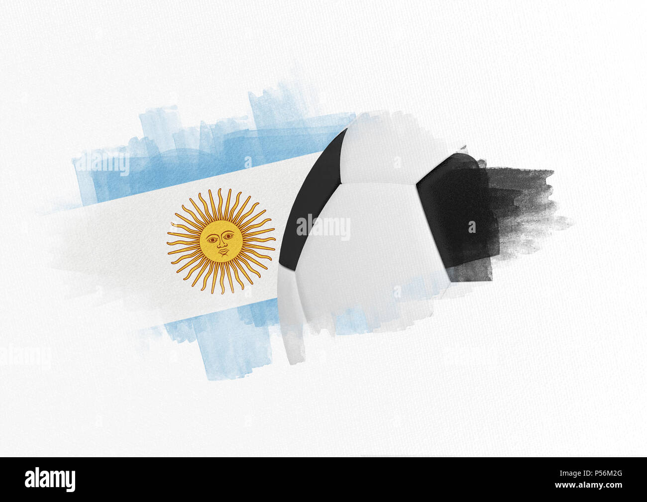 Immagine composita di nero e di bianco calcio Foto Stock