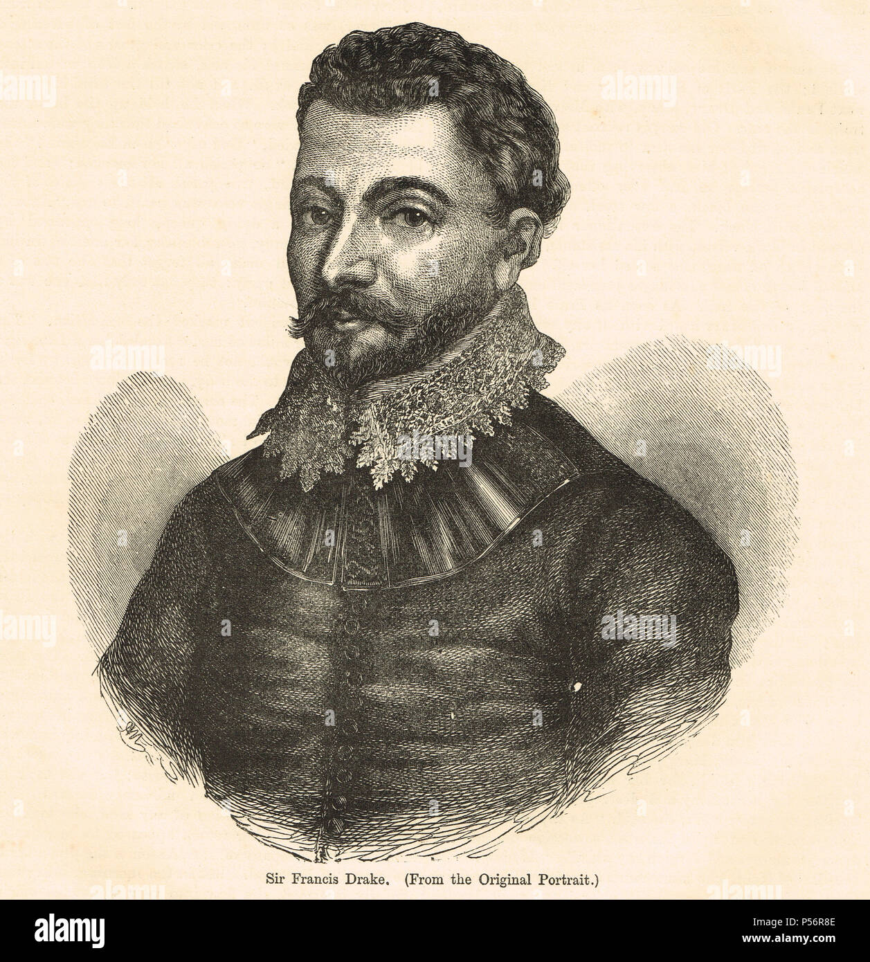Sir Francis Drake, inglese capitano di mare Foto Stock