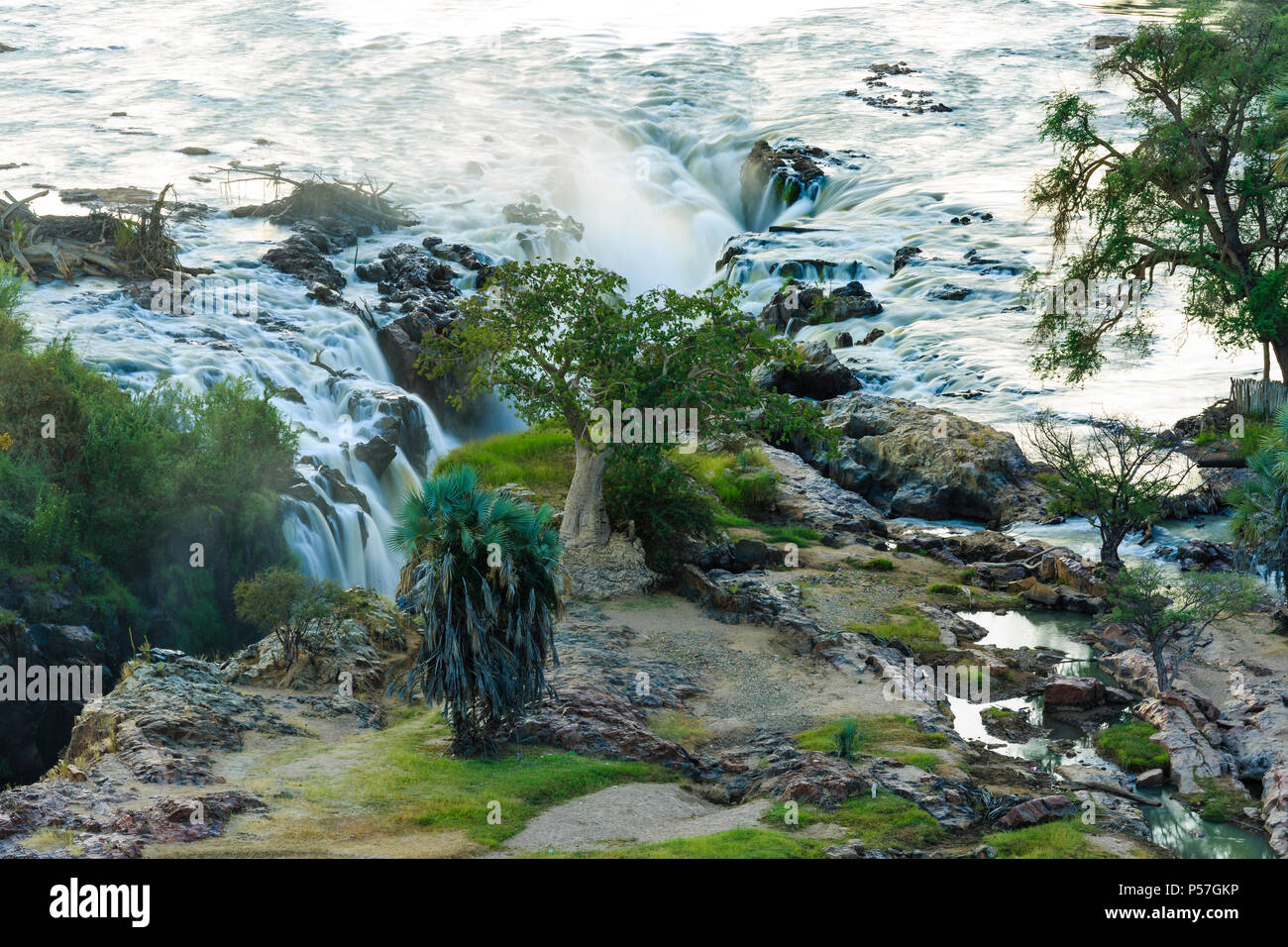 Epupa Falls, Kunene, Regione di Kunene, Namibia Foto Stock