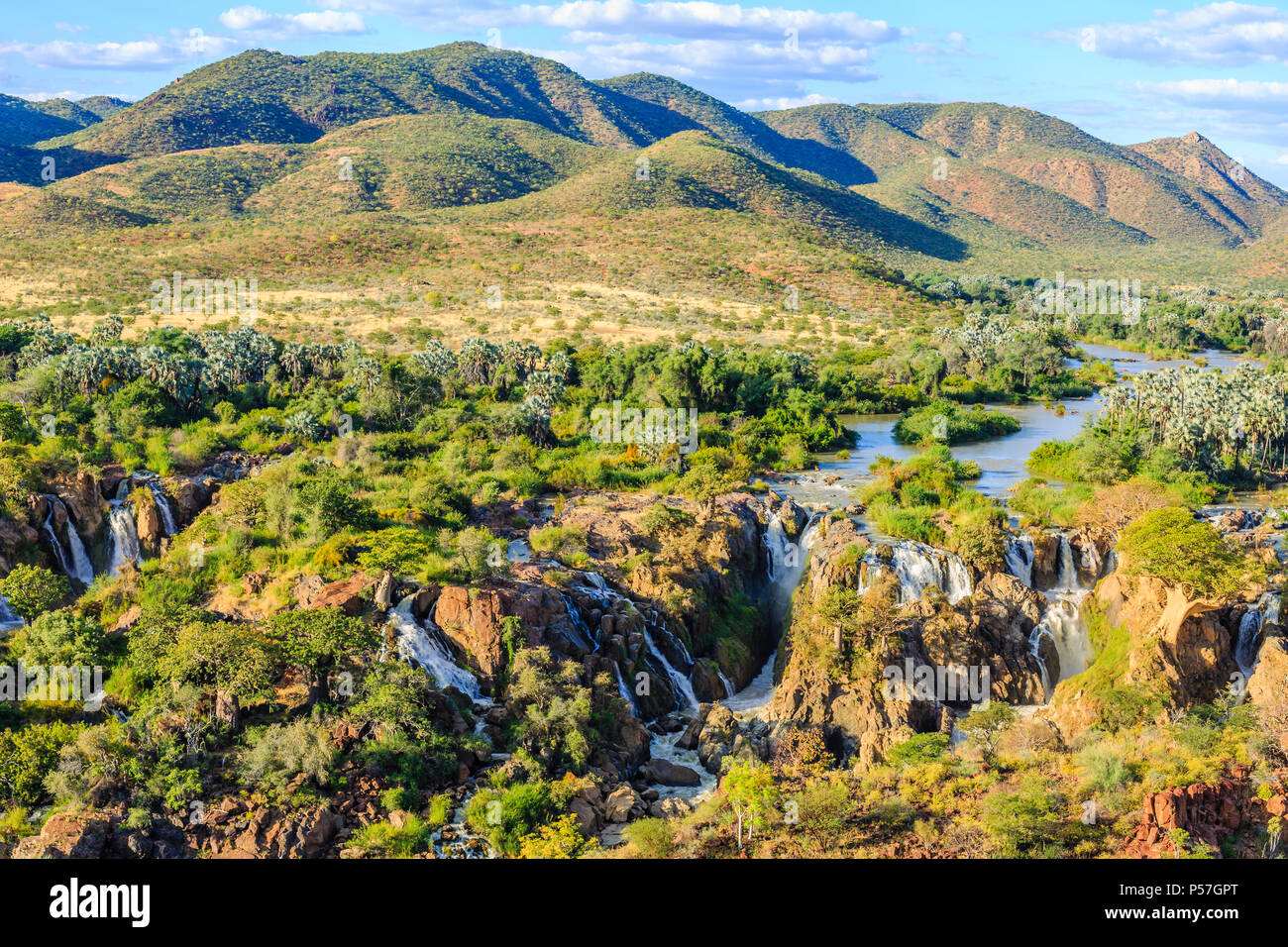 Epupa Falls, Kunene, Regione di Kunene, Namibia Foto Stock