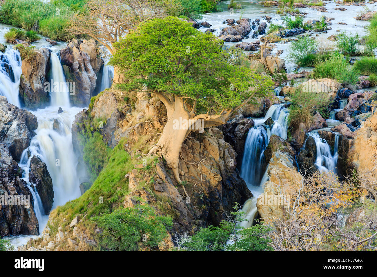 Epupa Falls, Kunene, Regione di Kunene, Namibia Foto Stock