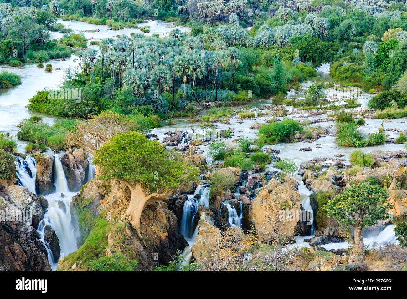 Epupa Falls, Kunene, Regione di Kunene, Namibia Foto Stock