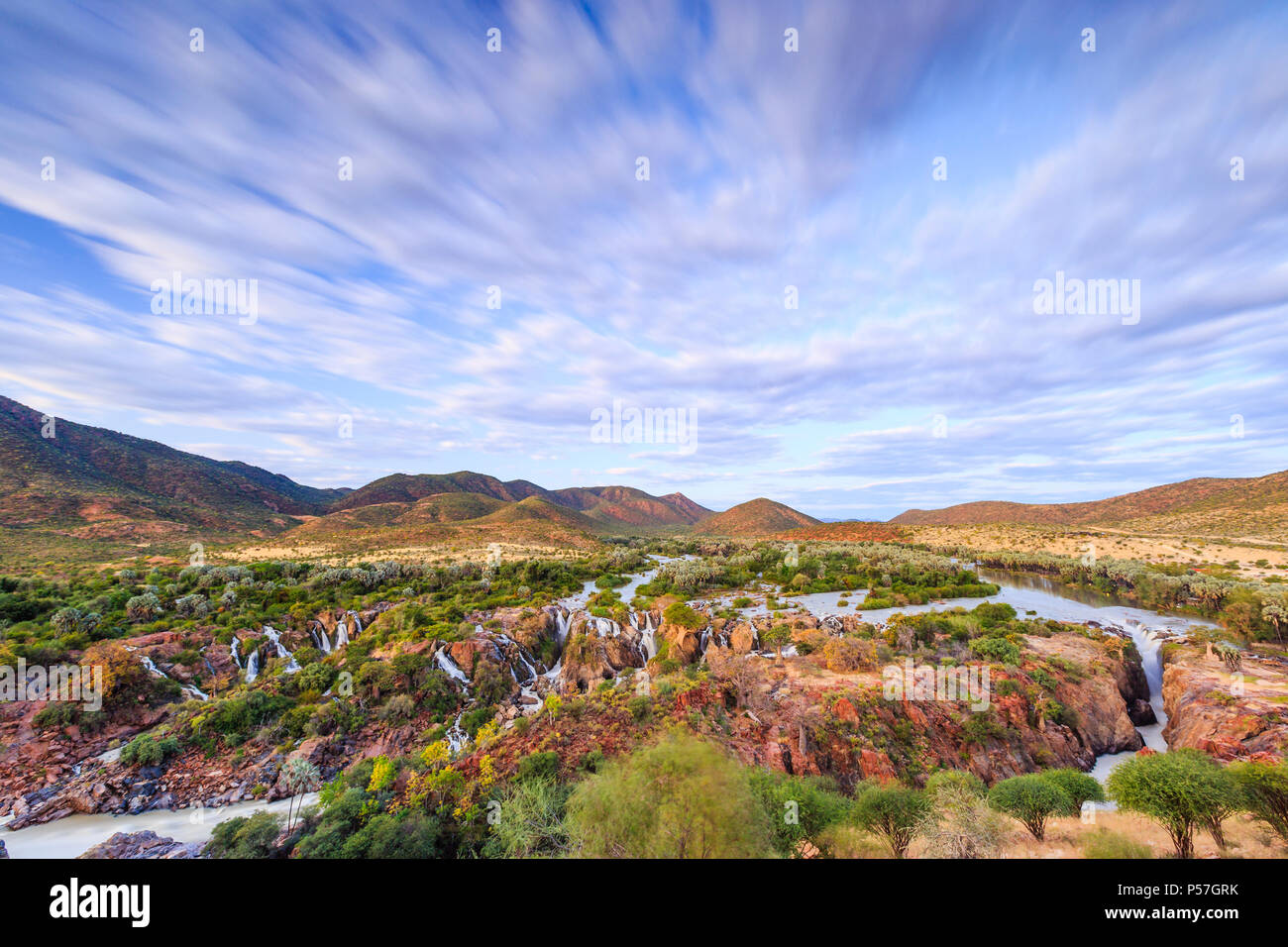 Epupa Falls, Kunene, Regione di Kunene, Namibia Foto Stock