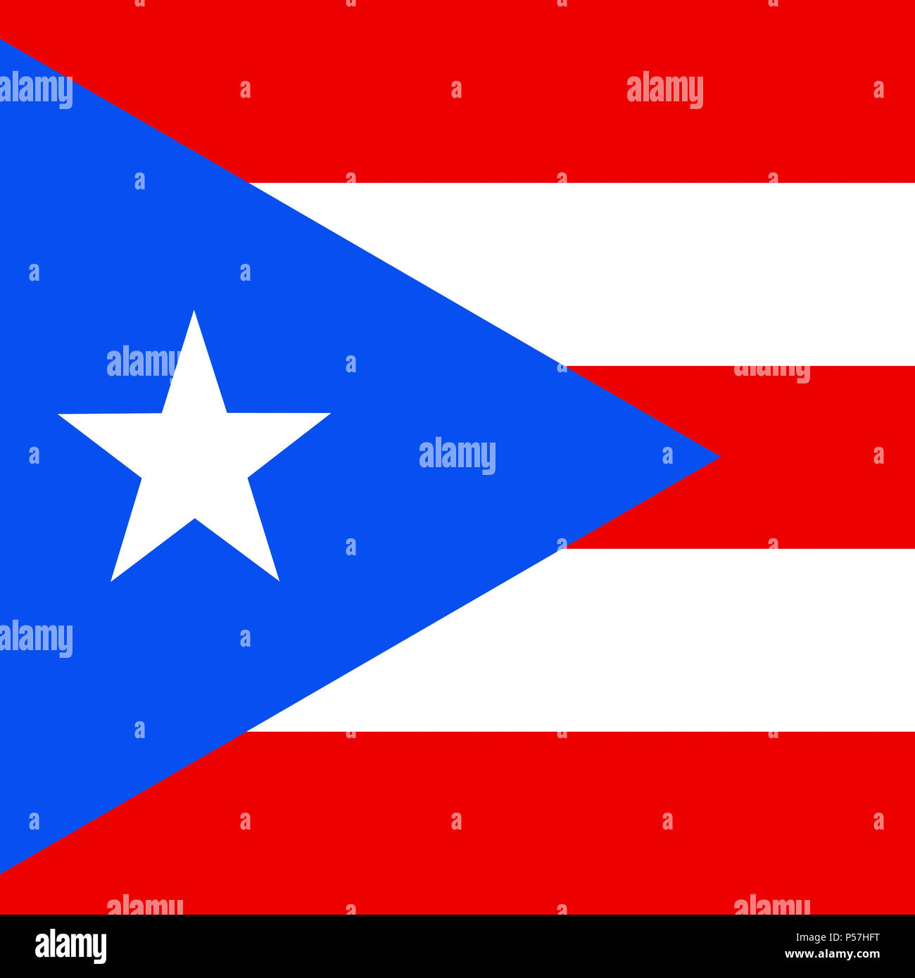 Gazzetta bandiera nazionale di Puerto Rico Foto Stock