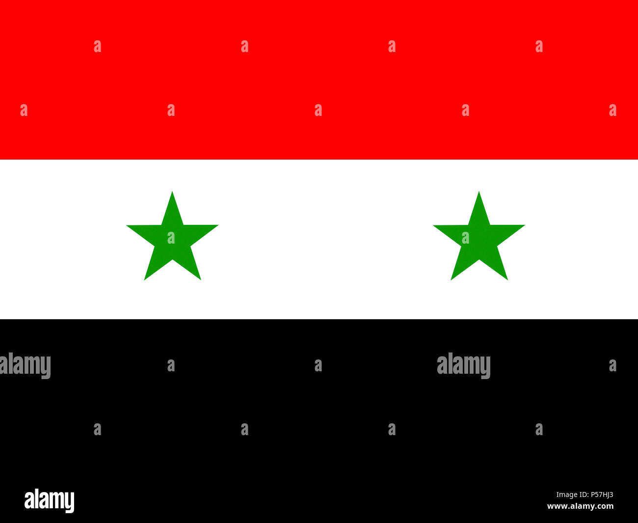 Gazzetta bandiera nazionale della Repubblica araba siriana, Siria Foto Stock