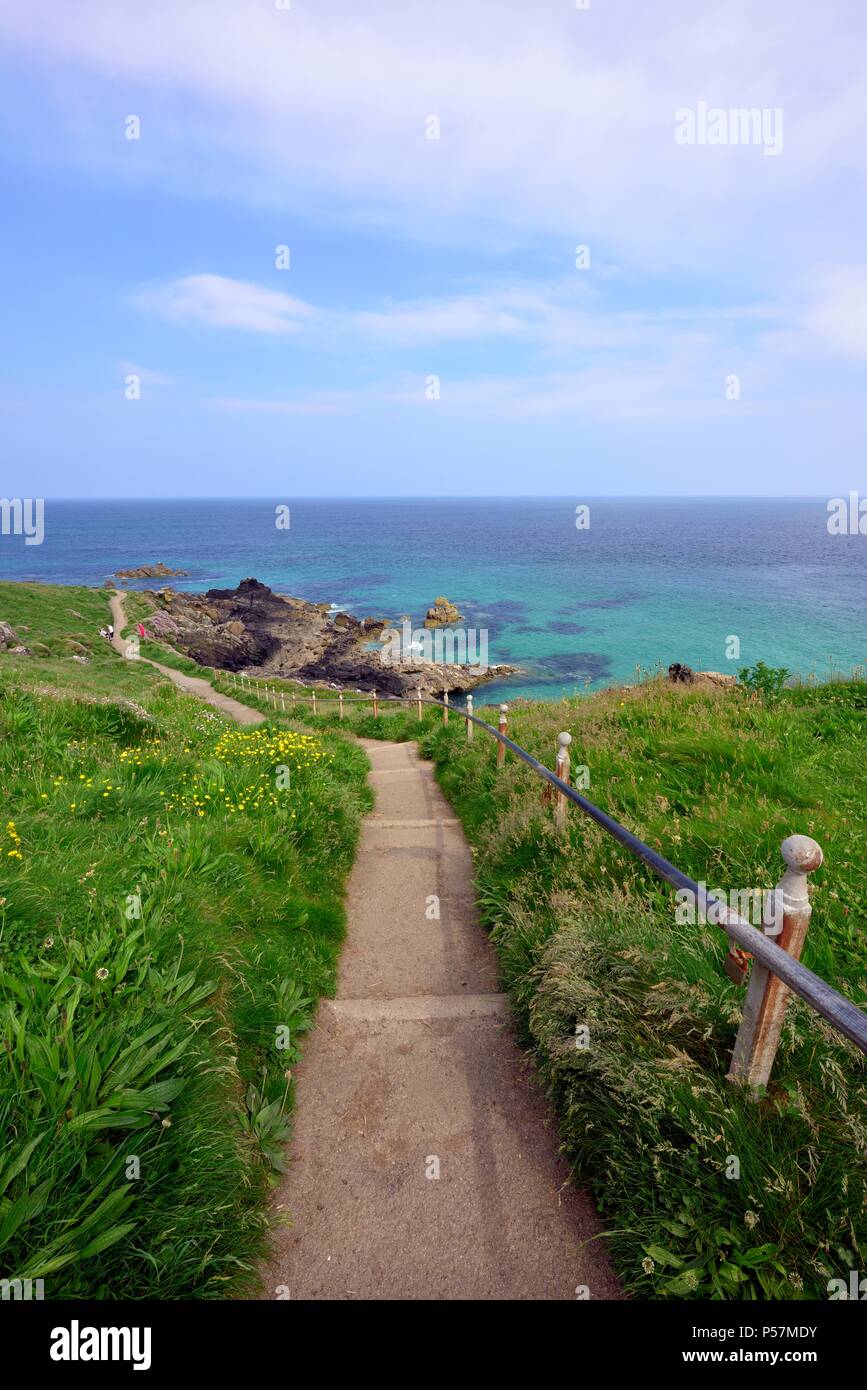 Sud ovest sentiero costiero,St ives,Cornwall,Inghilterra REGNO UNITO Foto Stock