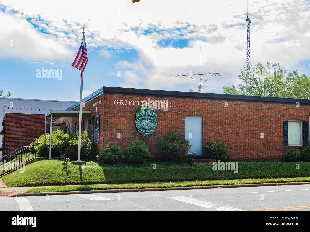 HICKORY, NC, Stati Uniti d'America-22 18 Giugno: Griffith, Inc. è un privato security business, licenza nello Stato del North Carolina. Foto Stock