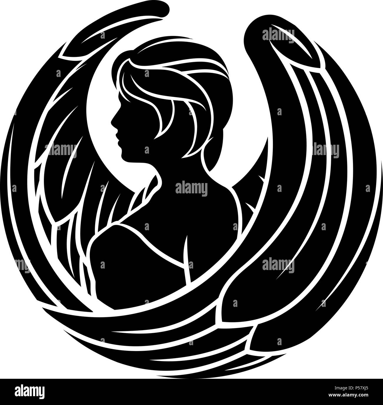 Virgo Zodiac astrologia oroscopo del segno Illustrazione Vettoriale
