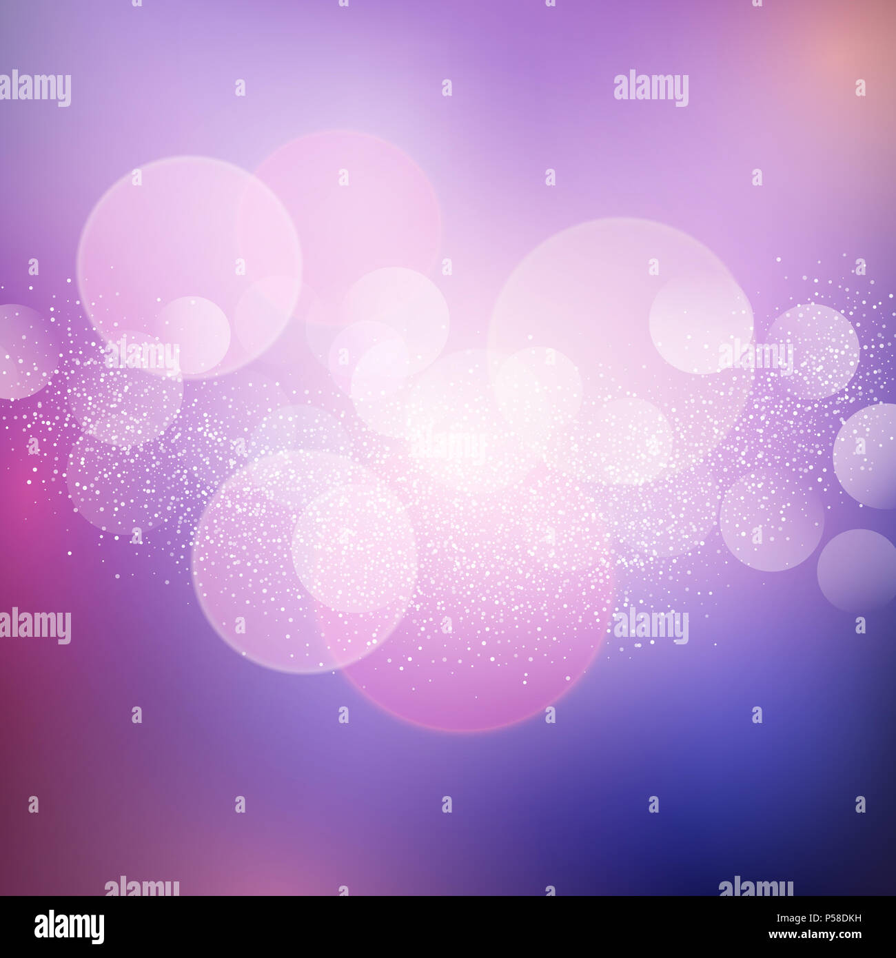 Decorativo sullo sfondo di Natale con luci bokeh di fondo Foto Stock