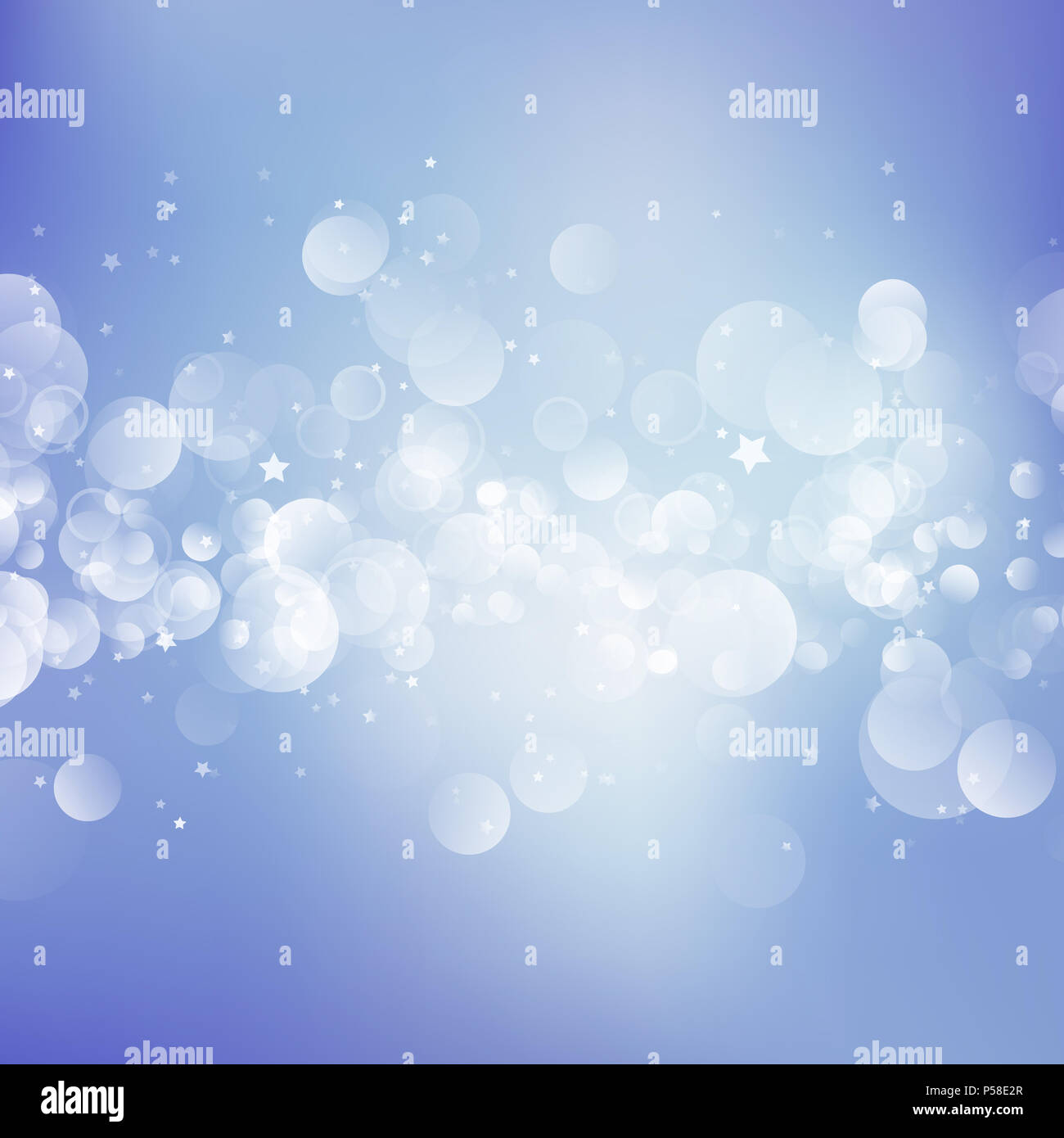 Natale sfondo bokeh di luci e stelle Foto Stock