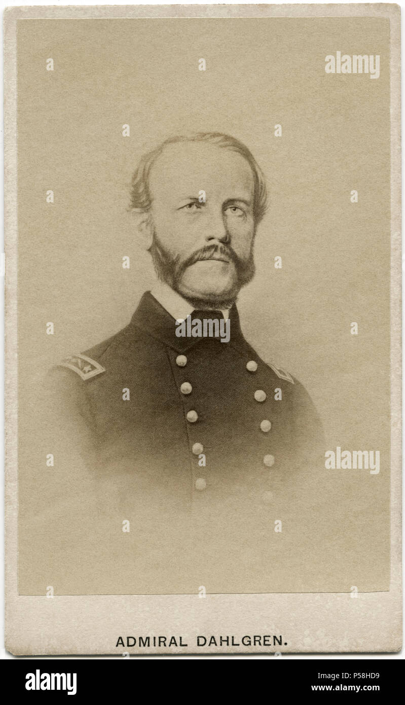 John A. Dahlgren (1809-70), la marina degli Stati Uniti funzionario che ha fondato il suo servizio di Artiglieria del dipartimento e ha avviato importanti progressi in Gunnery, Ritratto, 1860's Foto Stock