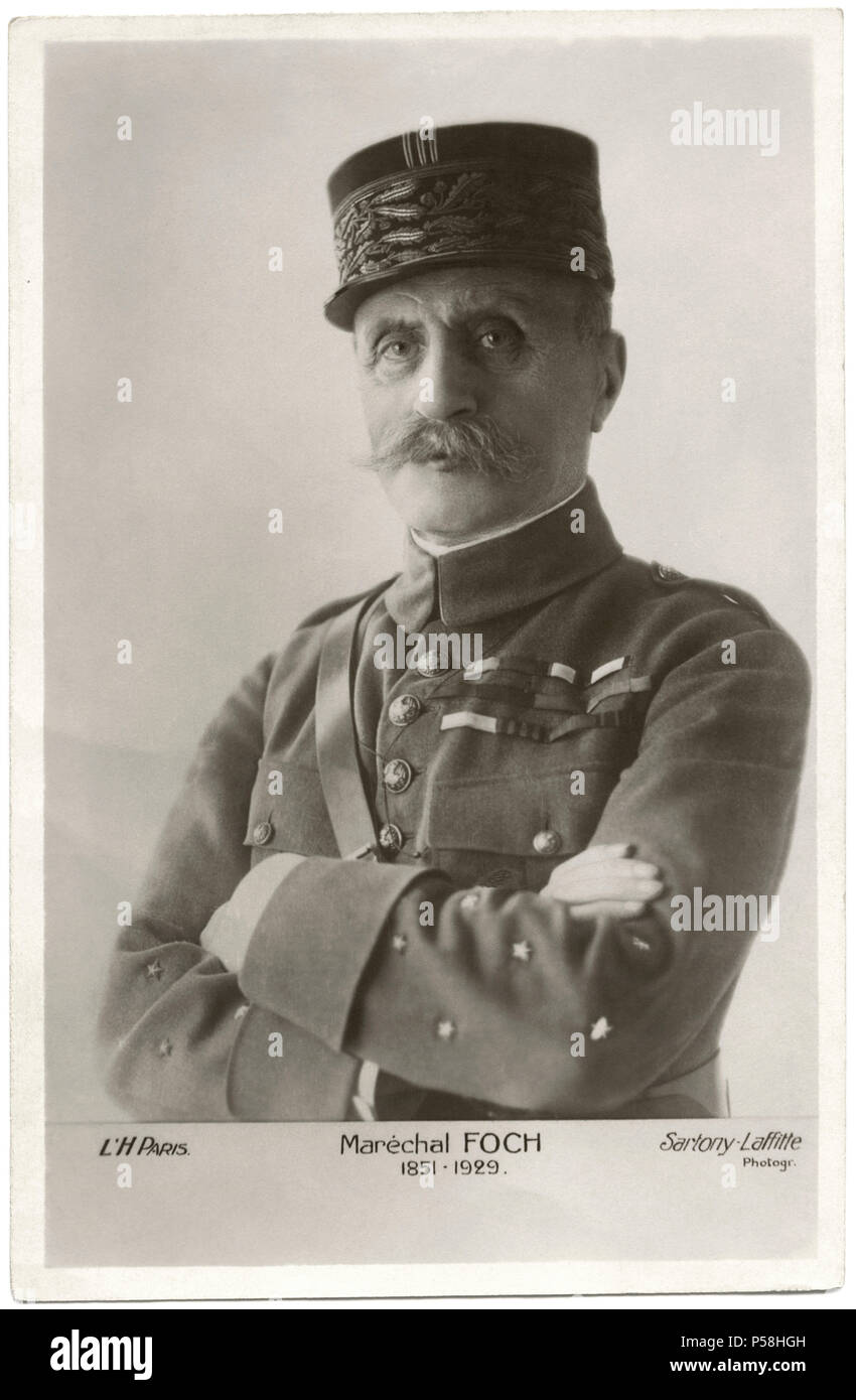 Il maresciallo Foch Ferdinand (1851-1929), francese generale e I Guerra Mondiale Hero, Ritratto, early1920's Foto Stock