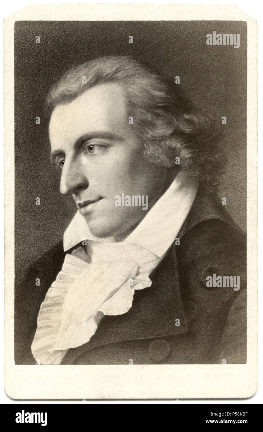 Friedrich Schiller (1759-1805) poeta tedesco, filosofo, storico e drammaturgo, Ritratto, E.H. Schroeder, Berlino, 1793 Foto Stock