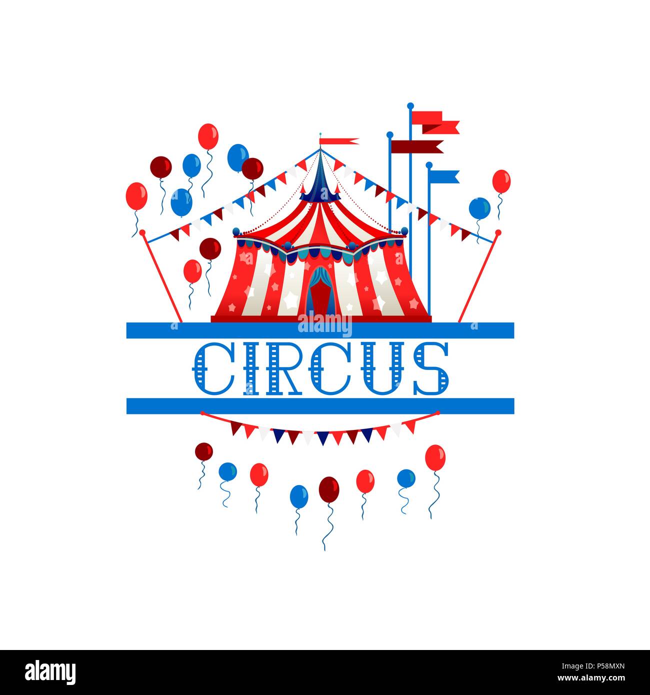 Logo tenda del circo Illustrazione Vettoriale