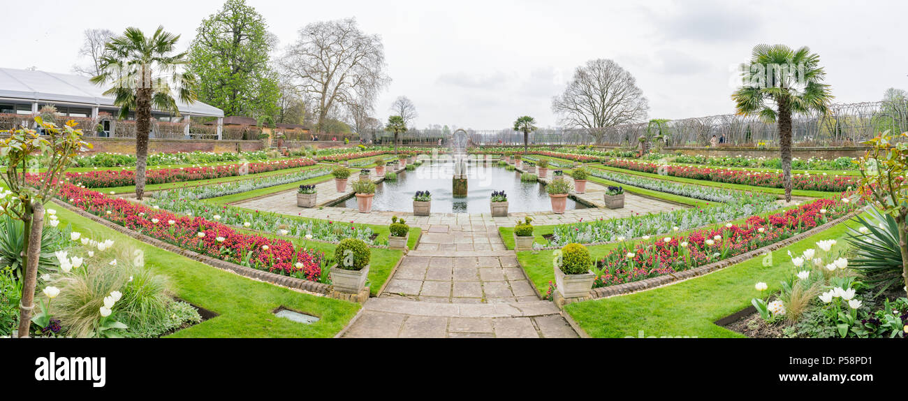 La principessa Diana Memorial Garden in Hyde Park a Londra, Regno Unito Foto Stock