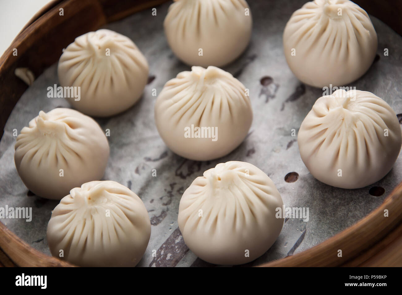 Chinesse cibo con flusso gnocco di maiale Foto Stock