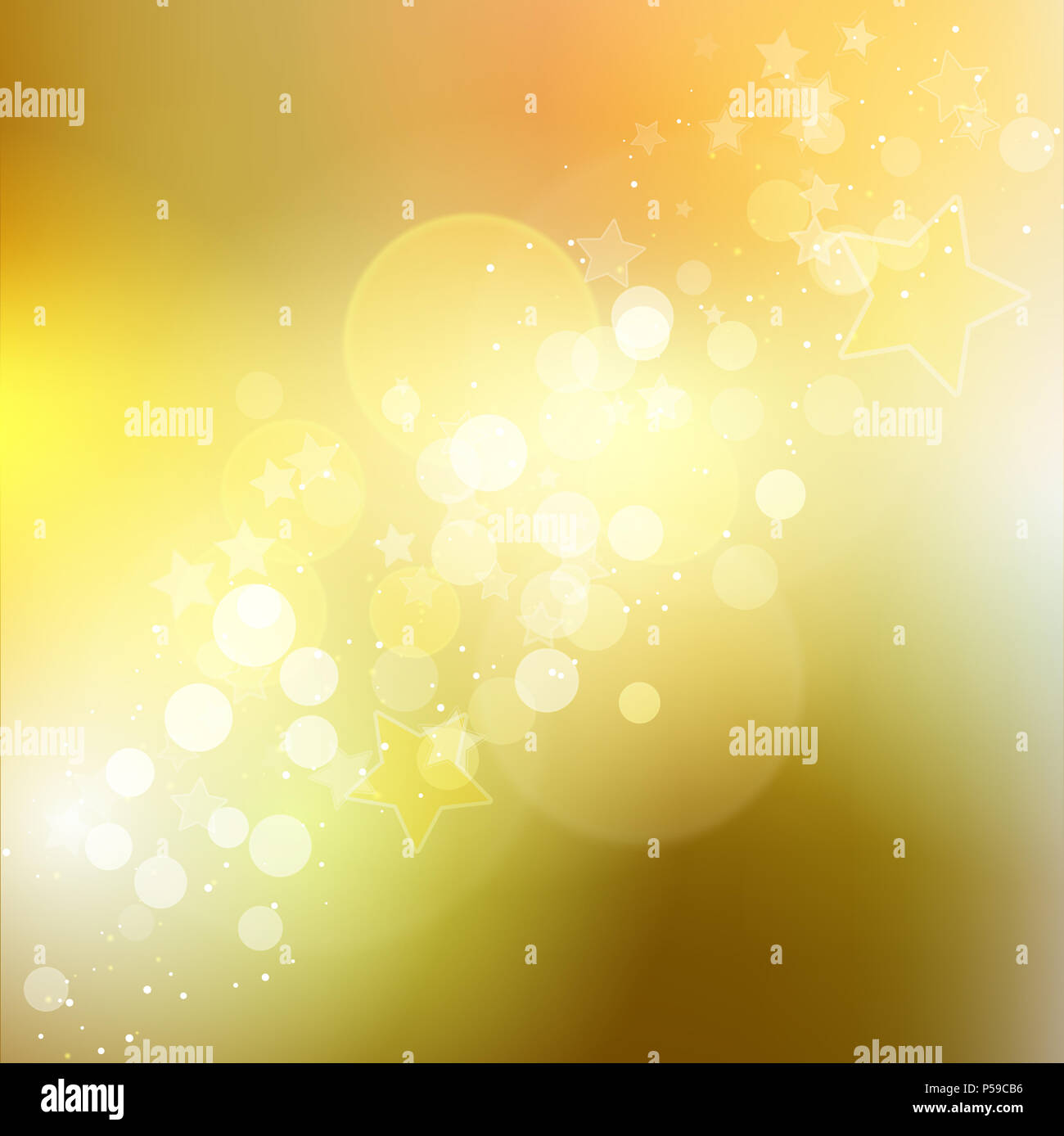 Natale con sfondo bokeh luci e stelle Foto Stock