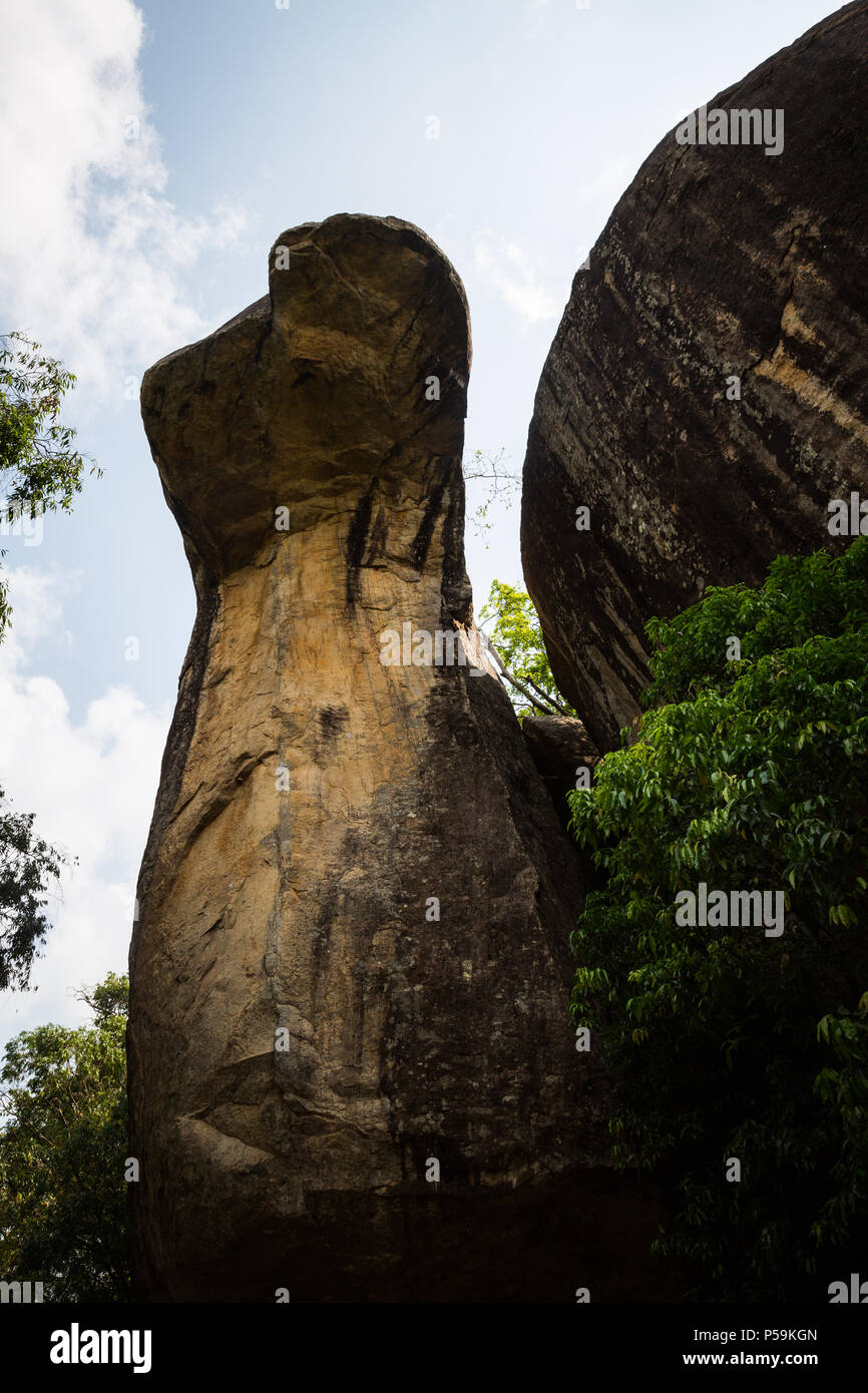 Vista di Sigiriya al giorno di primavera Foto Stock