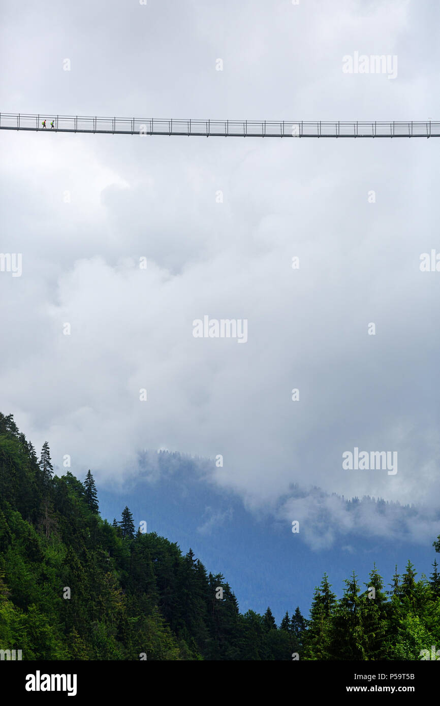 Ponte di sospensione Highline 179 a Reutte, Austria Foto Stock