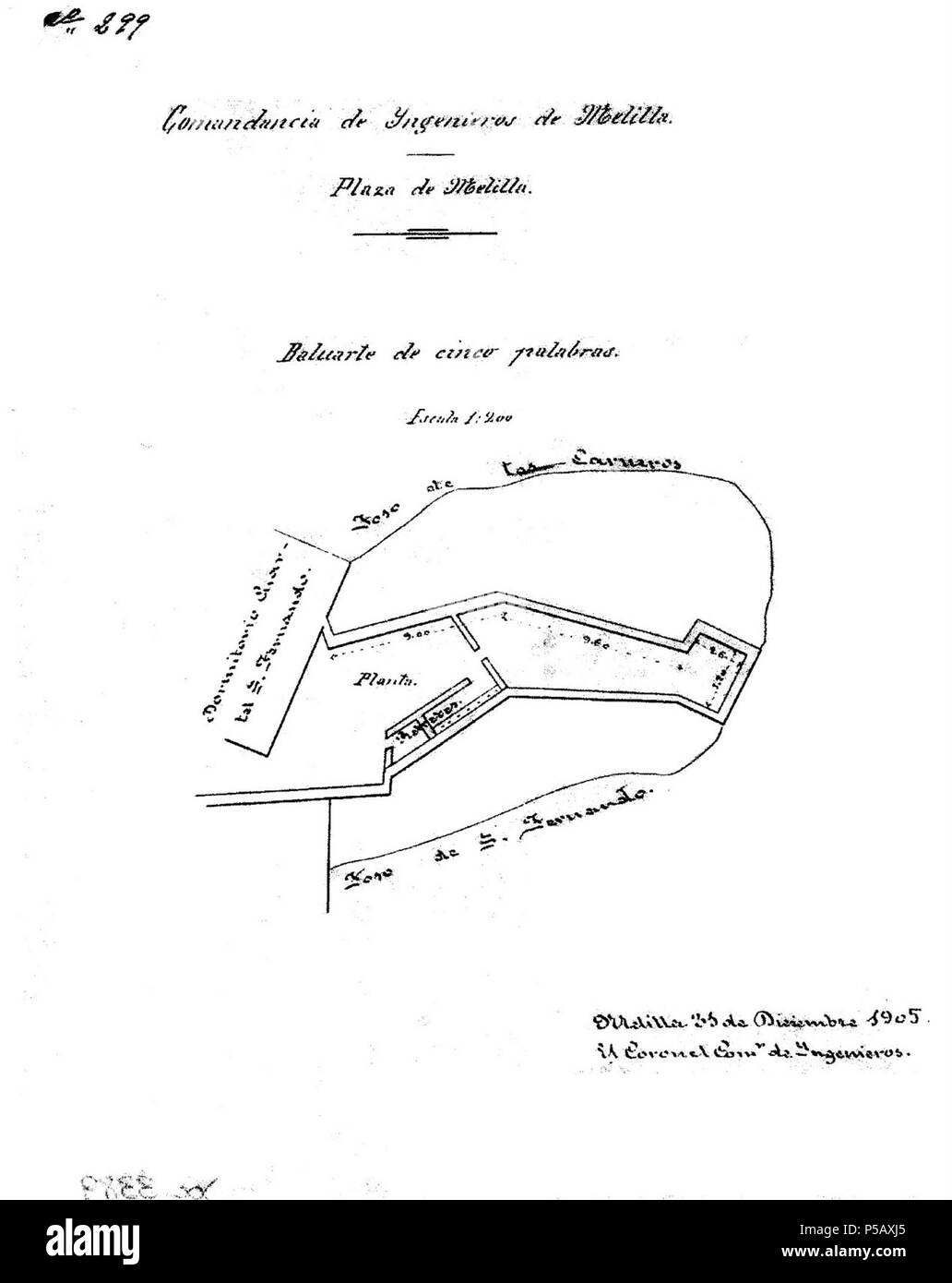 N/A. Español: Baluarte de las Cinco Palabras . Il 31 dicembre 1905. Sconosciuto 166 Baluarte de las Cinco Palabras Foto Stock