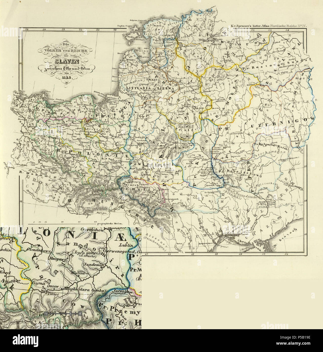 453 Die Völker und Reiche der Slaven zwichen Elbe und Don bis 1125 - Chrobacia Foto Stock