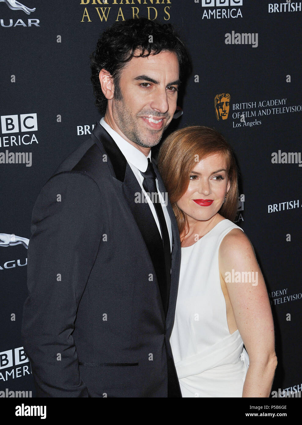 Sacha Baron Cohen, Isla Fisher presso il BAFTA Britannia Awards 2013 presso il Beverly Hilton di Los Angeles.sacha baron cohen, Isla Fisher 057 ------------- Red Carpet Event, verticale, STATI UNITI D'AMERICA, industria cinematografica, celebrità, fotografia, Bestof, arte cultura e intrattenimento, Topix celebrità moda / Verticale, meglio di, evento nella vita di Hollywood - California, moquette rossa e dietro le quinte, USA, industria cinematografica, celebrità, movie celebrità, personaggi televisivi, musica celebrità, fotografia, Bestof, arte cultura e intrattenimento, Topix, verticale, famiglia da dall'anno , 2013, inchiesta tsuni@Gamma-STATI UNITI D'AMERICA. Foto Stock