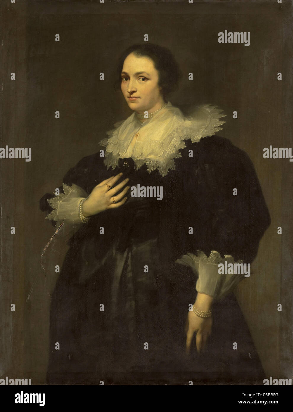 De vrouw van Sebastiaan Leerse . Nederlands: Portret van de vrouw van Sebastiaan Leerse. Kniestuk, staande met de rechterhand op de borst. Ciondolo van SK-A-209. . 1804. N/A 428 De vrouw van Sebastiaan Leerse Rijksmuseum SK-A-210 Foto Stock