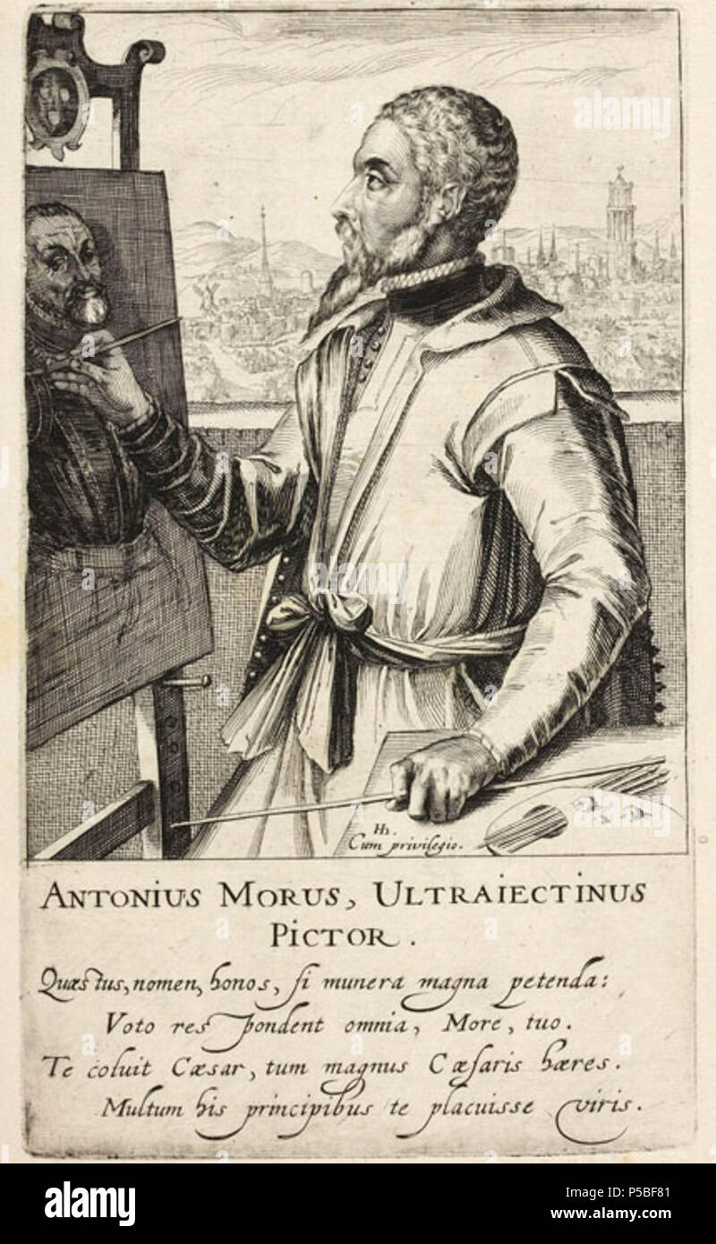 Inglese: Antonius Morus, Ultrajectinus Pictor . Ritratto di Anthonis Mor . 1610. Simon Frisius nomi alternativi Simon Weynouts Frisius, Simon Wynhoutsz. Frisius, Simon de Vries, Simon Weynouts de Vries, Simon Wynhoutsz. de Vries, Simon Vriesius, Simon Weynouts Vriesius, Simon Wynhoutsz. Descrizione Vriesius incisore olandese, pittore e disegnatore Data di nascita e morte circa 1570 13 agosto 1629 (sepolta) Luogo di nascita e morte Harlingen l'Aia sede di lavoro Rouen (1595), Parigi (ca. 1598-1601), Amsterdam (1603-1610), l'Aia (1611-1629), Amsterdam (1622), Francia, Spagna, Germania, Foto Stock