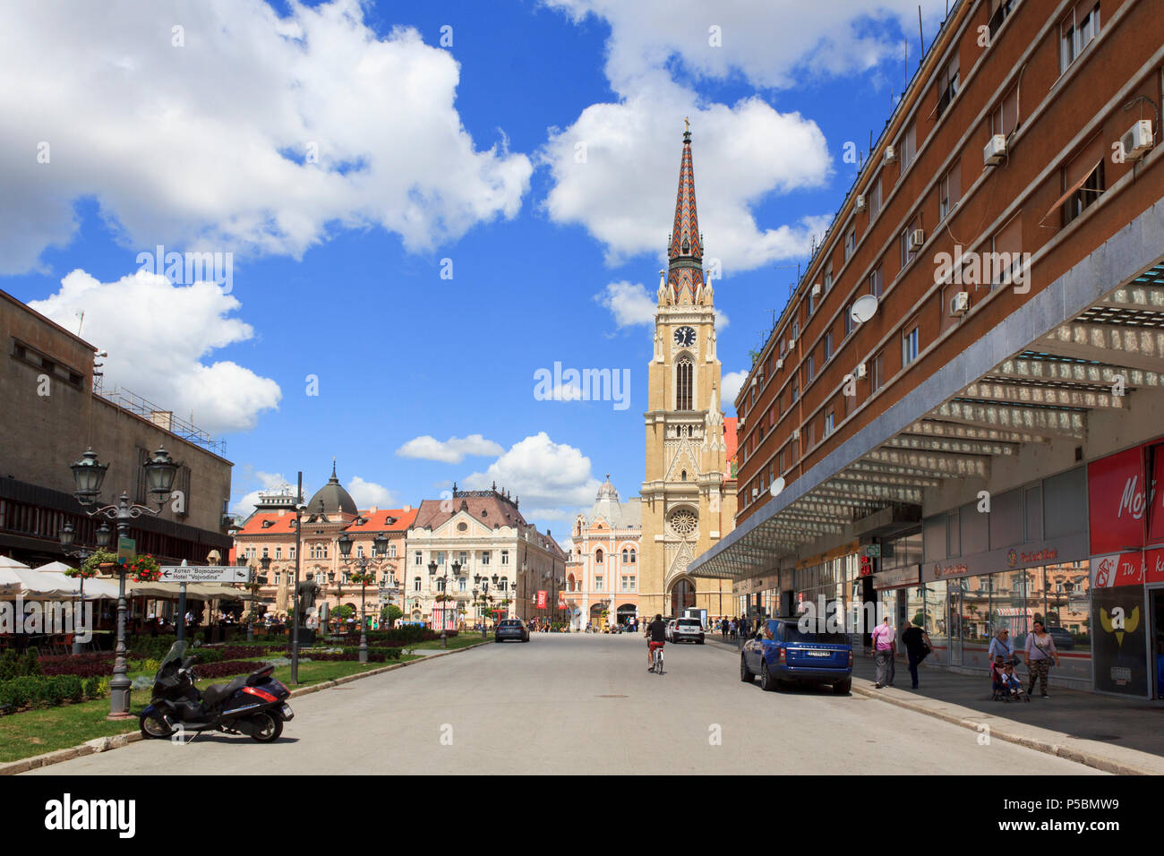 Modene street a Novi Sad Foto Stock