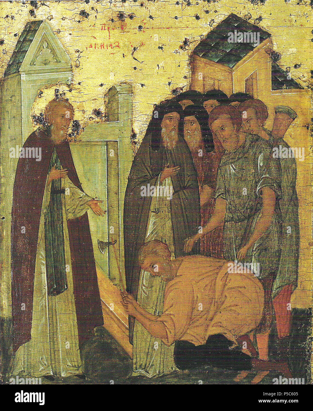 N/A. Timbro 8 dall'icona di Dimitry Prilutsky da Dionisius, ca 1503. Dimitry preannunciando la morte di Dimitry Donskoy . circa 1503. Dionisius (1444-1502) nomi alternativi : Inglese: Dionisius Descrizione iconografo russo e pittore Data di nascita e morte circa 1444 1502 competente controllo : Q920111 WGA:Dionisio 455 Dimitry Prilutsky 3 Foto Stock