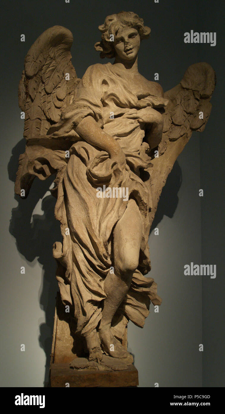 N/A. Español: Gian Lorenzo Bernini. Modelo de uno de los Ángeles para la Cathedra Petri. Pinacoteca Vaticana . Miguel Hermoso Cuesta 101 Angelo Cathedra Foto Stock