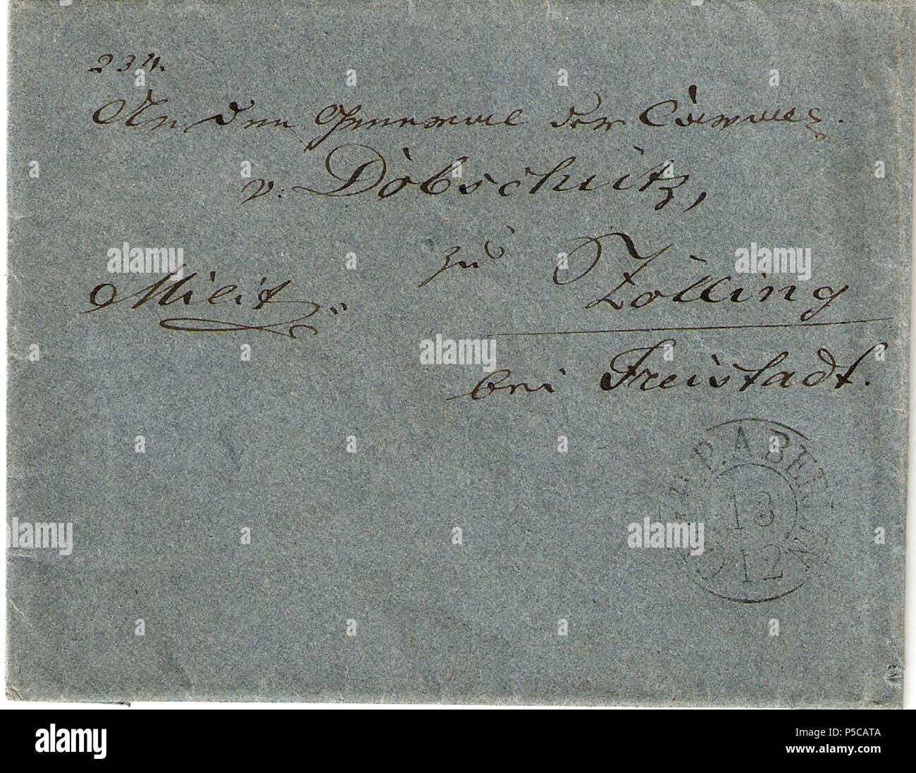 235 Briefumschlag Zölling Foto Stock